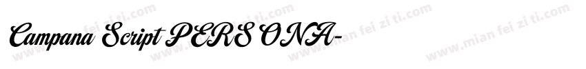 Campana Script PERSONA字体转换